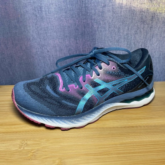 ASICS Gel-Nimbus 23 Women’s Running Shoes Sz 10.5 Navy Pink/Purple Sneakers NICE - Picture 5 of 12